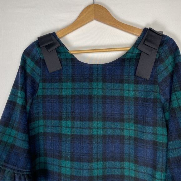 Honey Salon by Foppish Plaid mini dress with bow's on top of shoulder size. xs/s - Picture 9 of 13